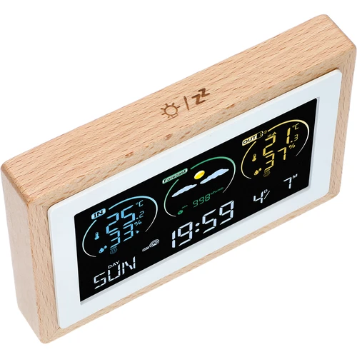 Väderstation (RCC,DCF) - elektronisk, trådlös, belyst, sensor, vit - 4