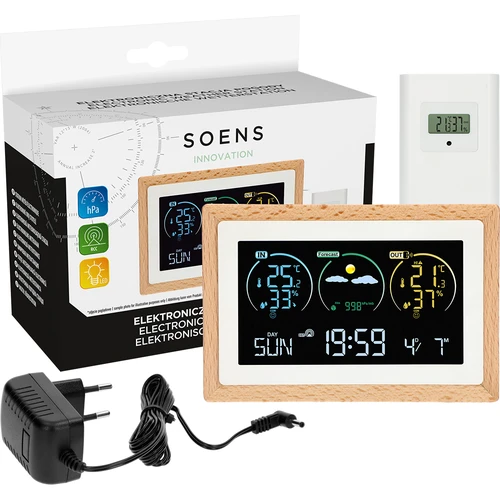 Väderstation (RCC,DCF) - elektronisk, trådlös, belyst, sensor, vit - 7