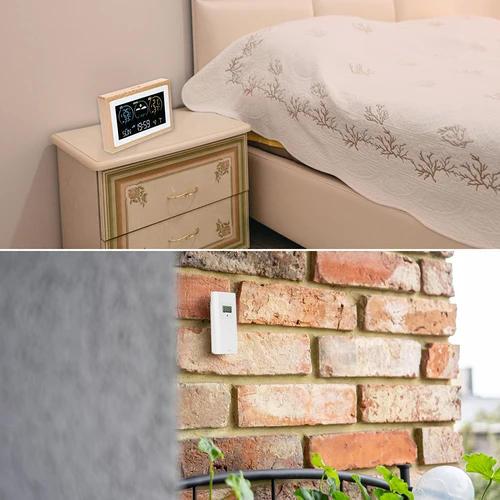 Väderstation (RCC,DCF) - elektronisk, trådlös, belyst, sensor, vit - 11