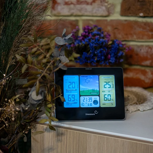 Väderstation RCC – elektronisk, bakgrundsbelyst, trådlös, sensor, svart - 12