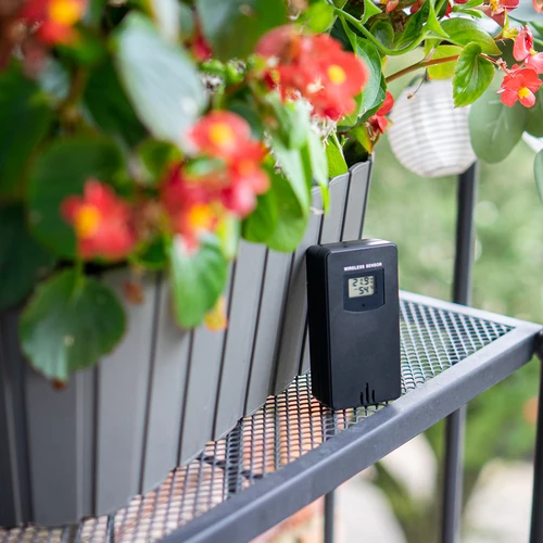 Väderstation RCC – elektronisk, bakgrundsbelyst, trådlös, sensor, svart - 16