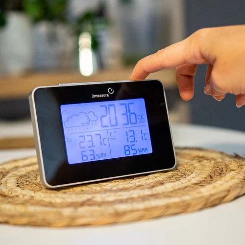 Väderstation RCC – elektronisk, trådlös, belyst sensor, svart - 14