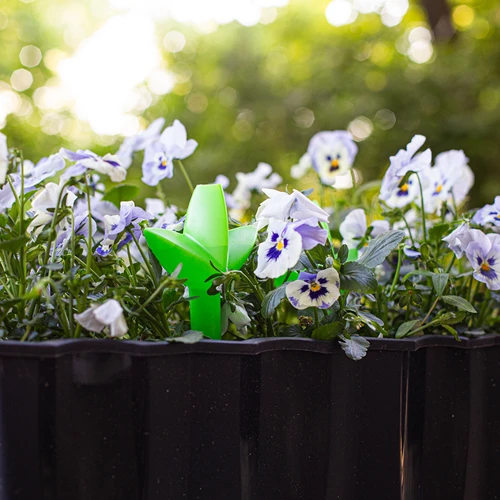 Växtbevattnare – grönt blad med keramisk fot, 120 ml - 9