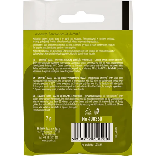 Vinjäst Enovini® BAYA, 7 g - 2