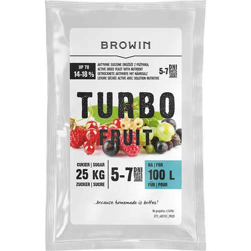 Vinjäst Turbo Fruit 5-7 dagar 100 L
