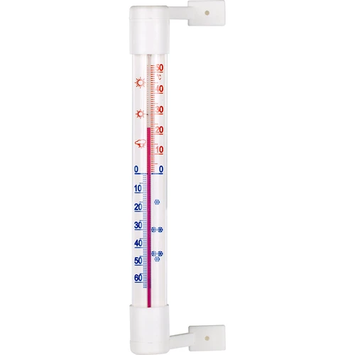 Vit utomhustermometer (-50°C till +50°C) 18cm