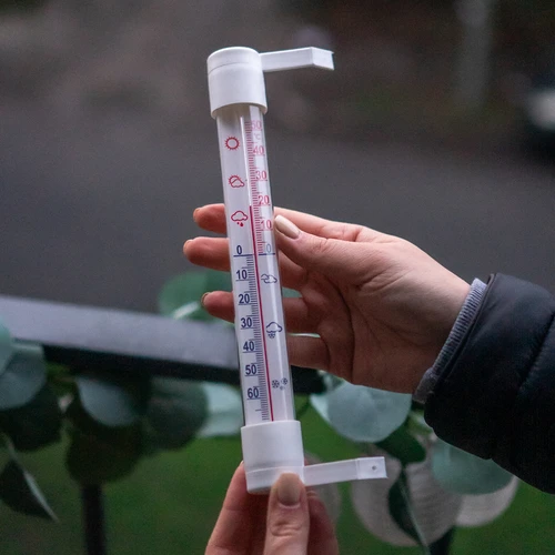 Vit utomhustermometer (-50°C till +50°C) 18cm - 4