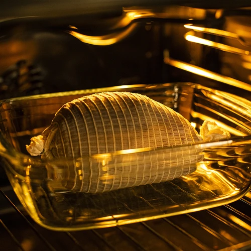 Vitt charkuterinät med måtten 12,5 cm x 5 m, med värmebeständighet upp till 220°C - 6