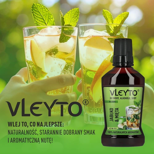 VLEYTO Mynta & Äpple – smakessens med naturliga aromer, 250 ml - 6