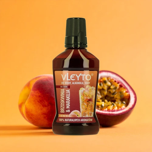 VLEYTO Persika & Passionsfrukt – smakessens med naturliga aromer, 250 ml - 4