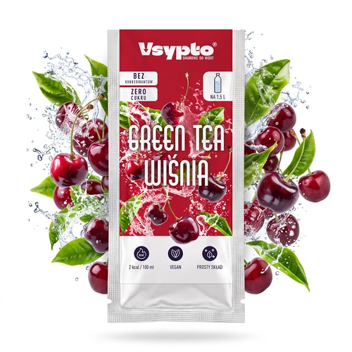 Vsypto i smaken Green Tea Wiśnia, 9 g