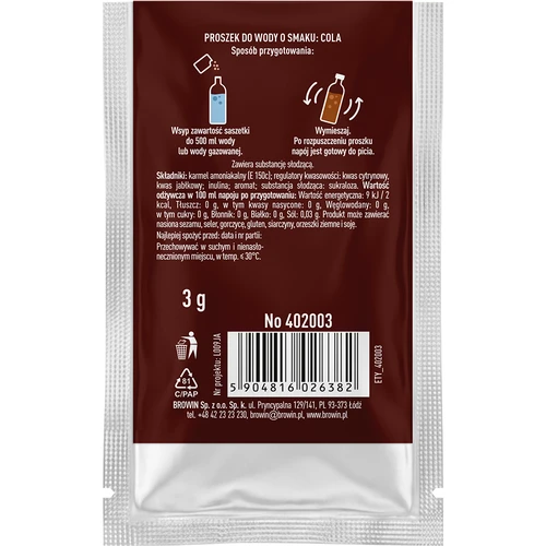 VSYPTO med colasmak – smakpulver till vatten, 3 g - 3