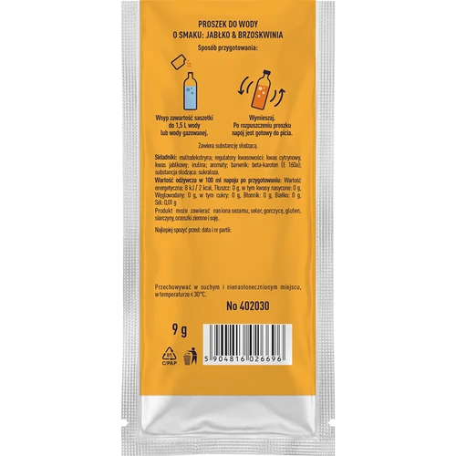 Vsypto med smak av äpple och persika, 9 g - 3