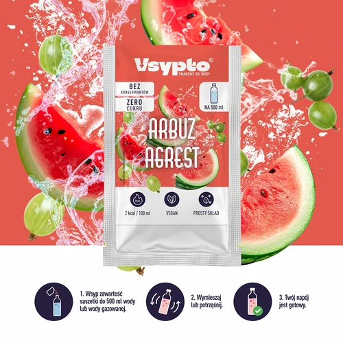 VSYPTO med smak av vattenmelon och krusbär, 3 g - 5