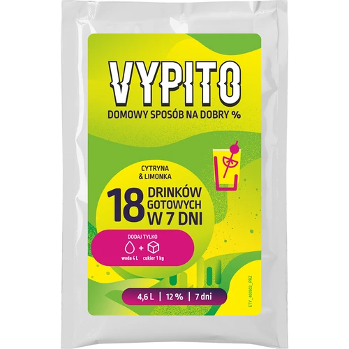 VYPITO 12%, påse för 18 drinkar - Citron & lime, 126 g
