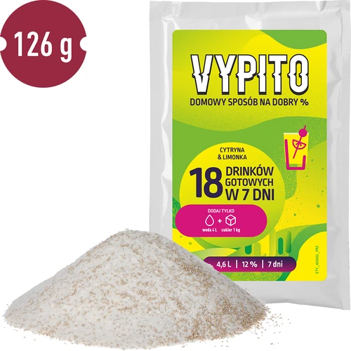 VYPITO 12%, påse för 18 drinkar - Citron & lime, 126 g - 3