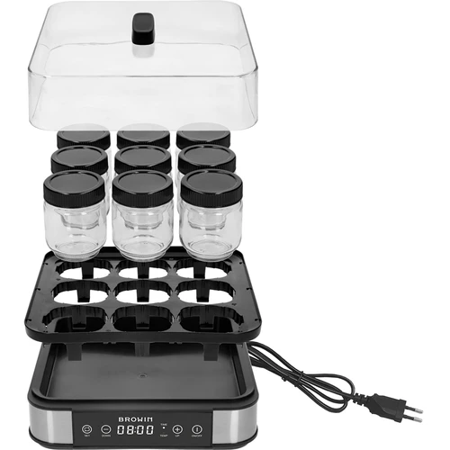 Yoghurtmaskin med termostat, 9 burkar, 1,6 L - 3