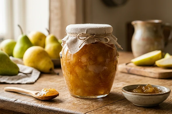 Päronsylt med vanilj