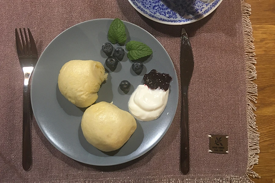 Browin Przepiśnik - Ångbullar med amerikanska blåbär