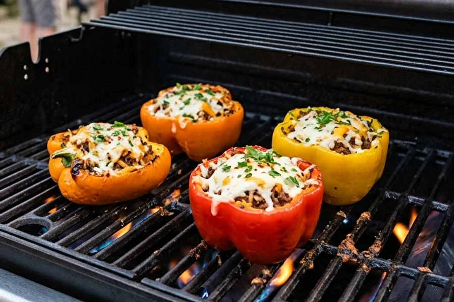 Browin Przepiśnik - Fyllda paprikor från gasgrillen