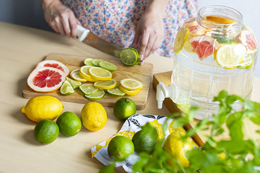 Browin Przepiśnik - Hemmagjord isotonisk dryck med citron, lime och grapefrukt