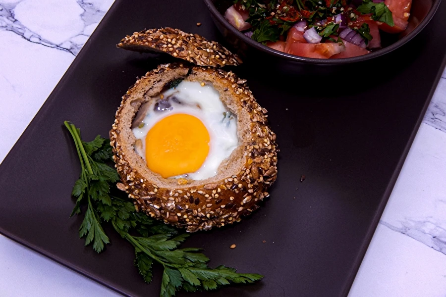 Browin Przepiśnik - Ugnsbakat ägg i fralla